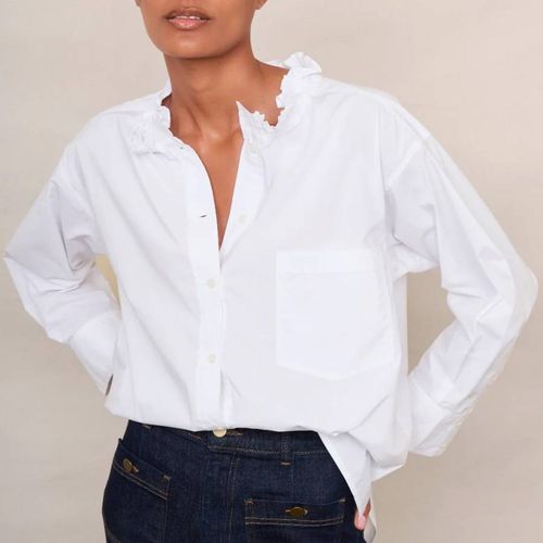 White Odette Oversize Poplin Blouse - Wyse - Modalova