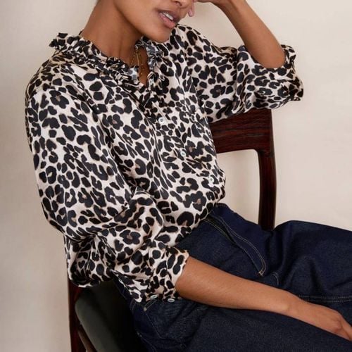 Leopard Odette Silk Blouse - Wyse - Modalova