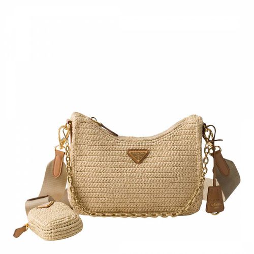 Tan Raffia Crossbody Bag - Prada - Modalova