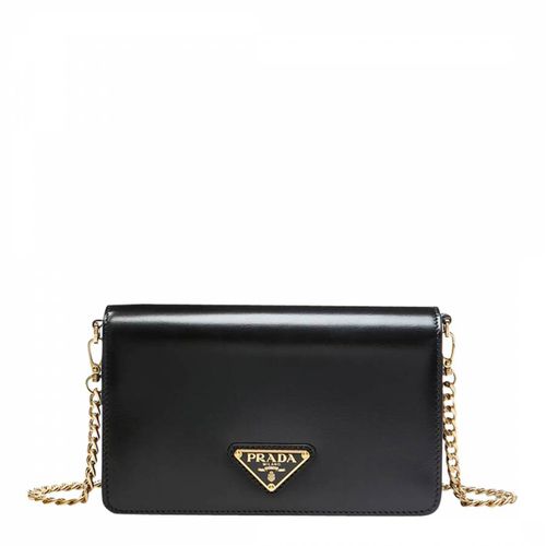 Triangle Logo Vitello Chain Shoulder Bag - Prada - Modalova