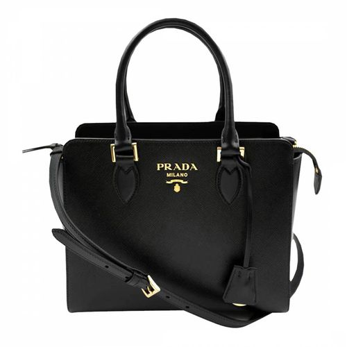 Black Saffiano Soft Satchel - Prada - Modalova