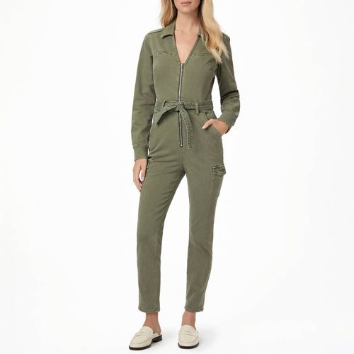 Khaki Jolie Cargo Jumpsuit - Paige - Modalova