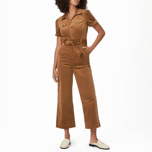 Camel Anessa Wool Blend Jumpsuit - Paige - Modalova