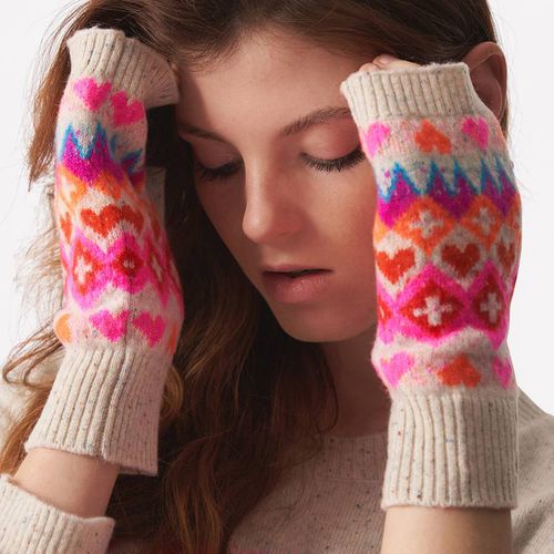 Multicolour Farley Fairisle Wrist Warmers - Laycuna London - Modalova