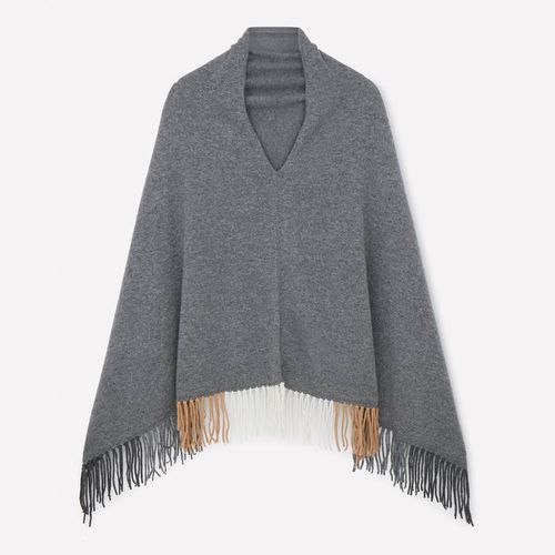 Grey Fringe Mini Poncho - Laycuna London - Modalova