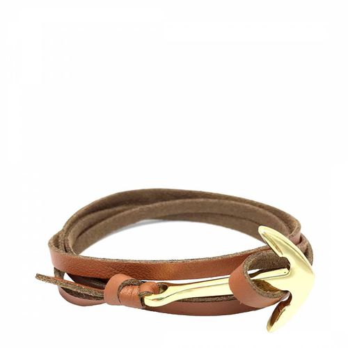 Brown and Gold Wrap Bangle - Stephen Oliver - Modalova