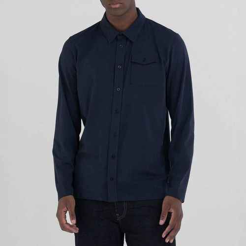 Navy Cotton Jersey Shirt - Replay - Modalova