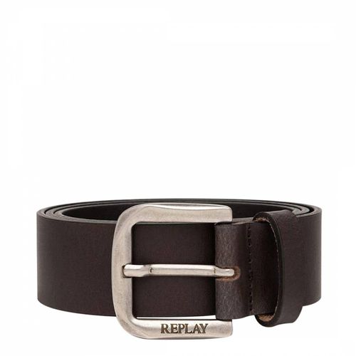 Brown Vintage Leather Belt - Replay - Modalova