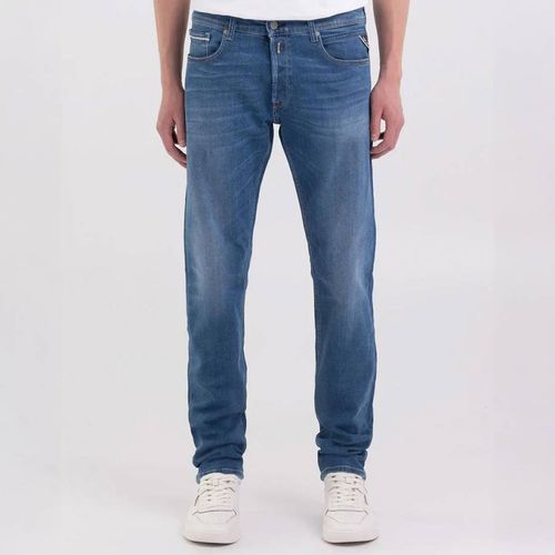 Indigo Grover Straight Stretch Jeans - Replay - Modalova