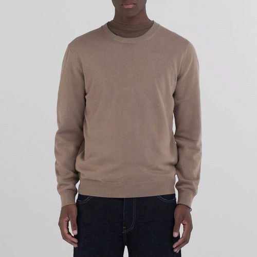 Sand Crew Neck Cotton Jumper - Replay - Modalova