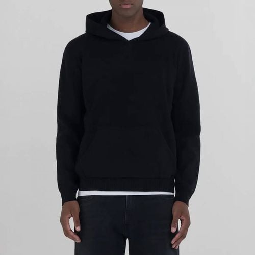 Black Cotton Knit Hoodie - Replay - Modalova