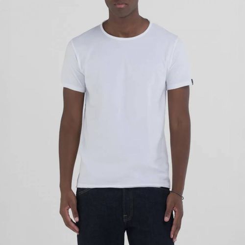 White Crew Neck Cotton T-Shirt - Replay - Modalova