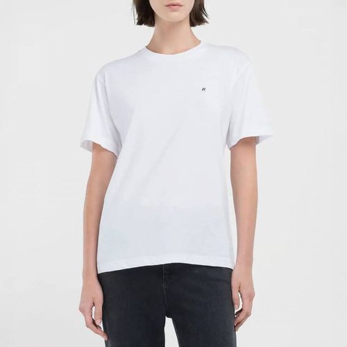 Embroidered Logo Jersey T-Shirt - Replay - Modalova