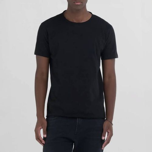 Black Crew Neck Cotton T-Shirt - Replay - Modalova