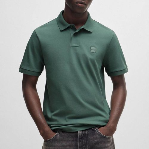 Patch Logo Cotton Blend Polo Shirt - BOSS - Modalova