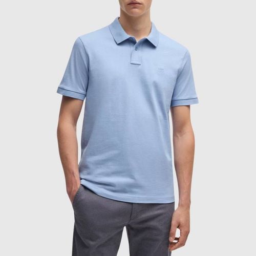 Patch Logo Cotton Blend Polo Shirt - BOSS - Modalova