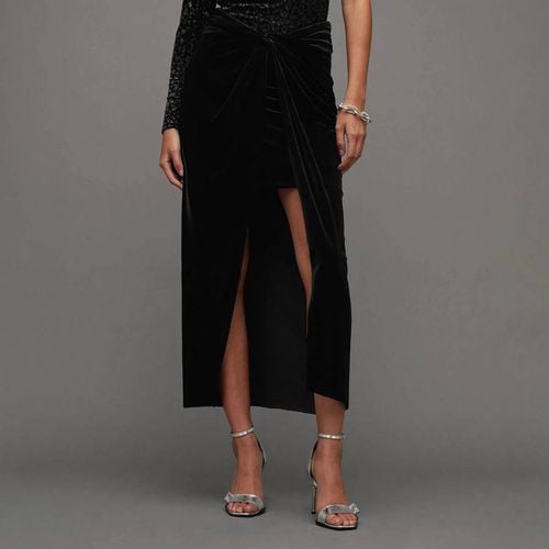 Black Sami Velvet Skirt - AllSaints - Modalova