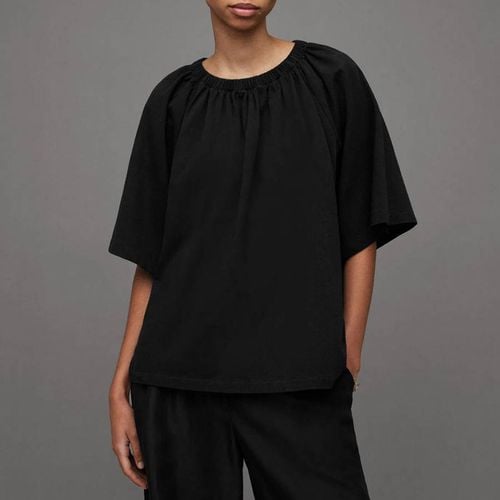 Black Taylor Relaxed Cotton Top - AllSaints - Modalova