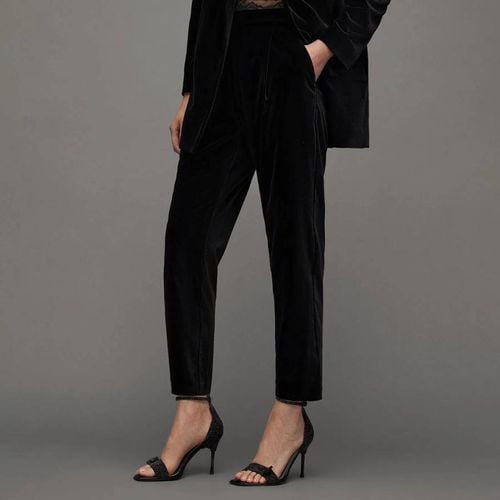 Black Aleida Velvet Trousers - AllSaints - Modalova