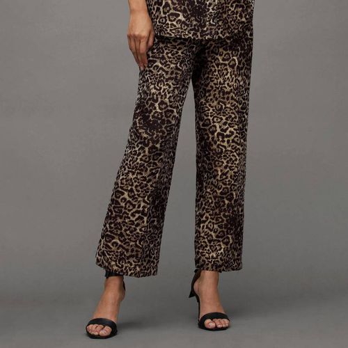 Jemi Animal Print Cotton Blend Trousers - AllSaints - Modalova