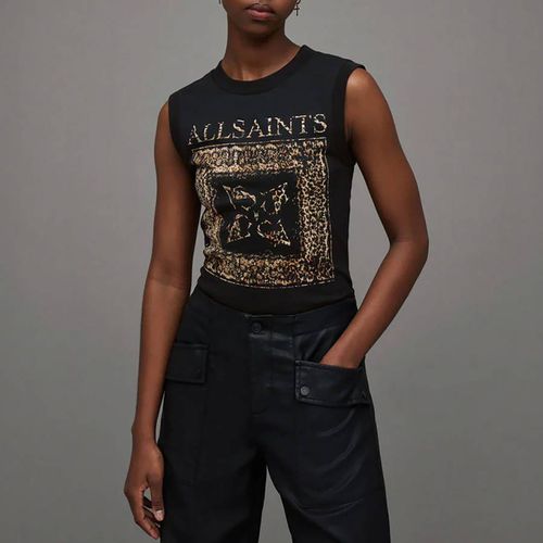 Black Leana Imogen Cotton Tank Top - AllSaints - Modalova