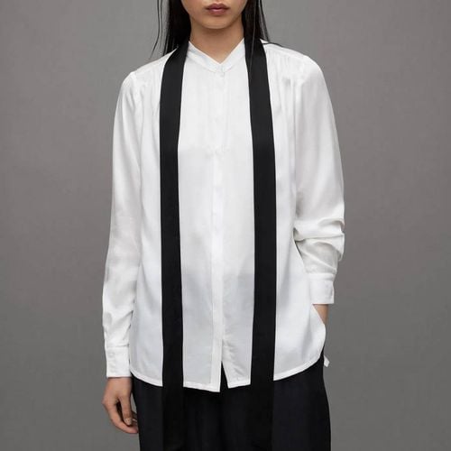 White Toni Silk Blend Shirt - AllSaints - Modalova