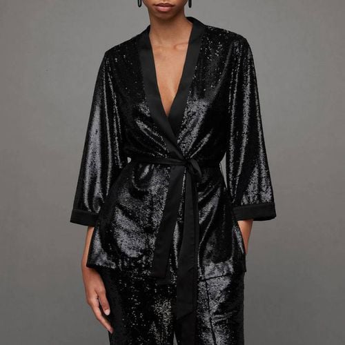 Black Carina Sequin Kimono - AllSaints - Modalova