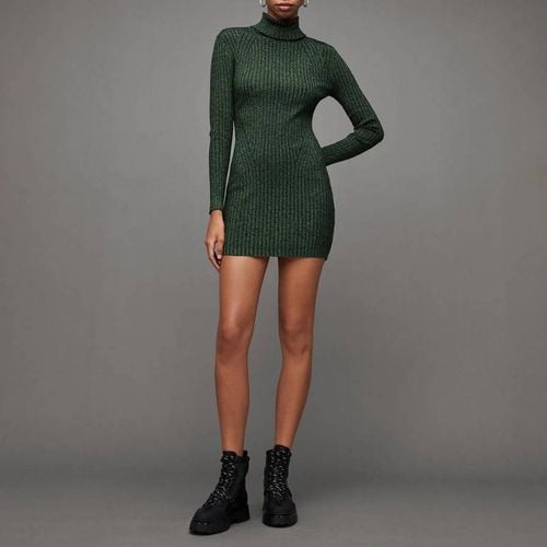 Green Juliette Roll Neck Mini Dress - AllSaints - Modalova