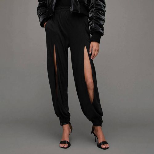 Black Aurie Split Front Trousers - AllSaints - Modalova