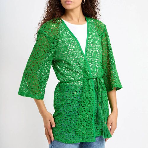 Emerald Crochet Cropped Kimono - Pennyblack - Modalova