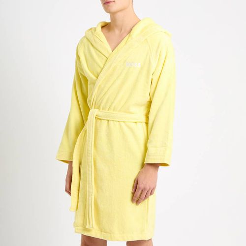 Plain L Hooded Robe Limelight - Hugo Boss - Modalova