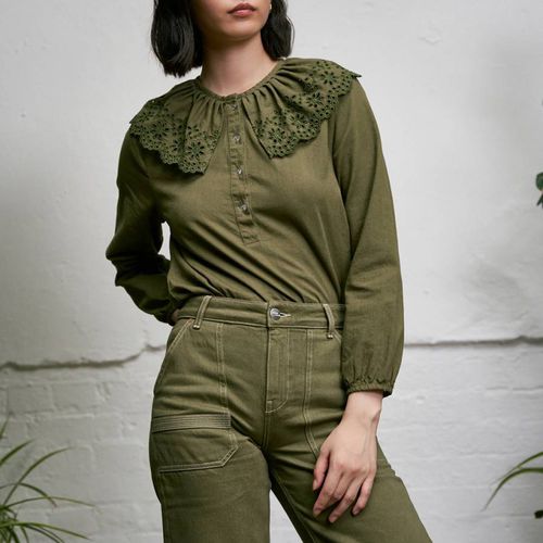 Khaki Cotton Dylan Blouse - Seventy + Mochi - Modalova