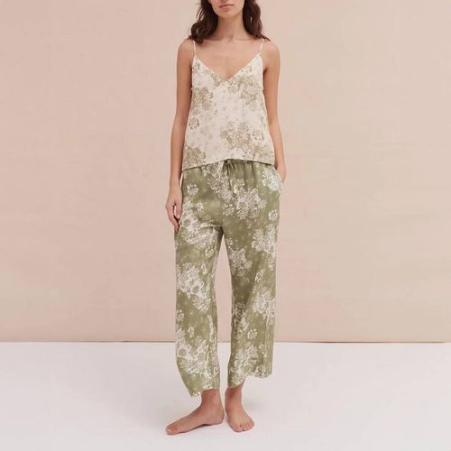 Cami & Wide Leg Set Flowers Of Time Print Sage/ Linen - Desmond & Dempsey - Modalova