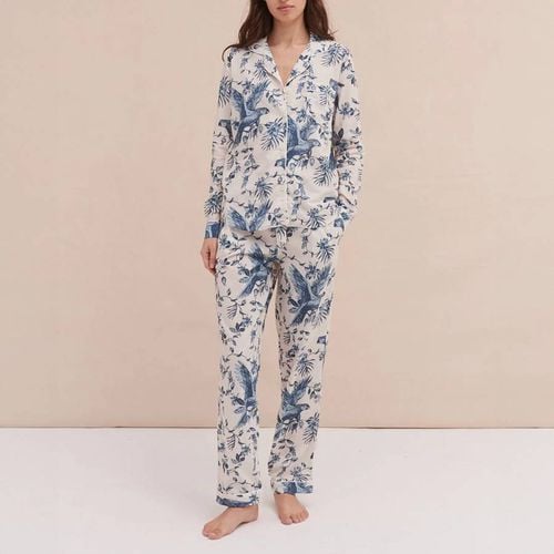 Long Pyjama Set Bromley Parrot Print /Blue - Desmond & Dempsey - Modalova