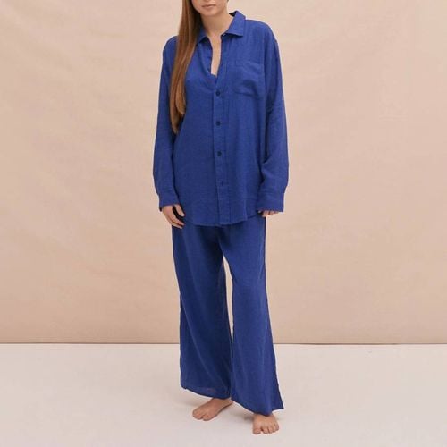 Long Lounge Set Lazuli Cobalt Linen - Desmond & Dempsey - Modalova