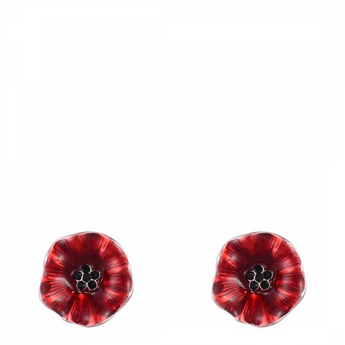 Fable Enamelled Poppy Earrings - Fable - Modalova