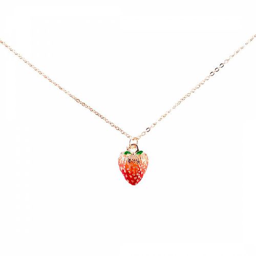 Enamel Short Strawberry Necklace - Fable - Modalova