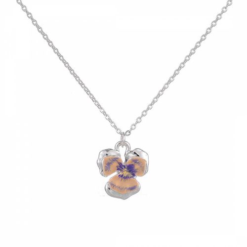 Fable Enamelled Long Pansy Necklace - Fable - Modalova