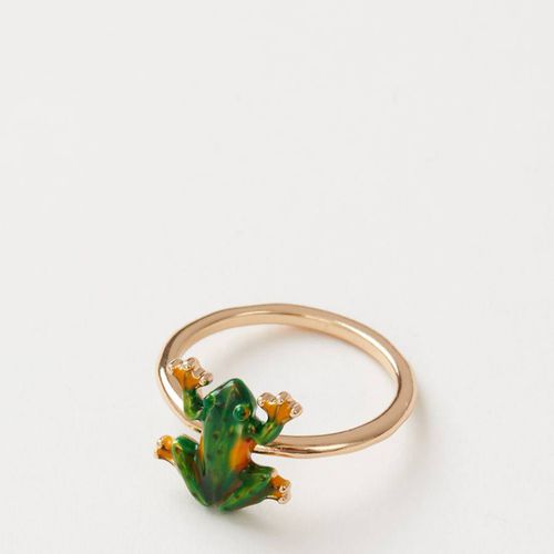 Enamel Frog Ring - S - Blue Hanging - Disc - Fable - Modalova