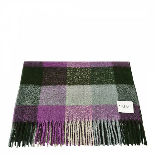 Fluffy Check Eucalyptus Blanket Scarf - Radley - Modalova