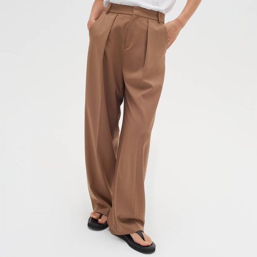 Brown ZaiI Wide Wool Blend Trousers - Inwear - Modalova