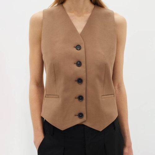 Camel Wool Blend ZaiI Waistcoat - Inwear - Modalova