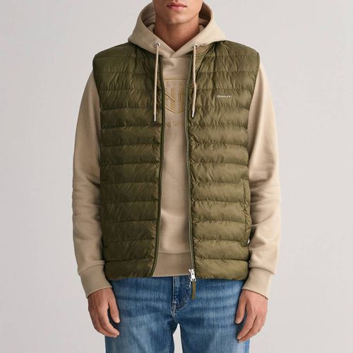 Khaki Light Padded Bomber Vest - Gant - Modalova