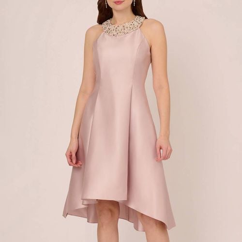 Light Pink Mikado Halter Dress - Adrianna Papell - Modalova