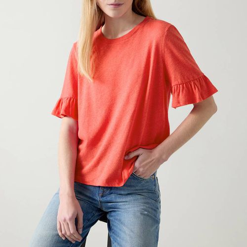 Red Flute Sleeve T-Shirt - L K Bennett - Modalova