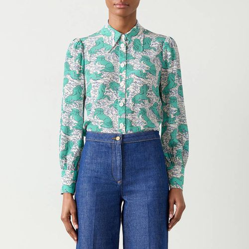 Blue Silk Sonya Blouse - L K Bennett - Modalova