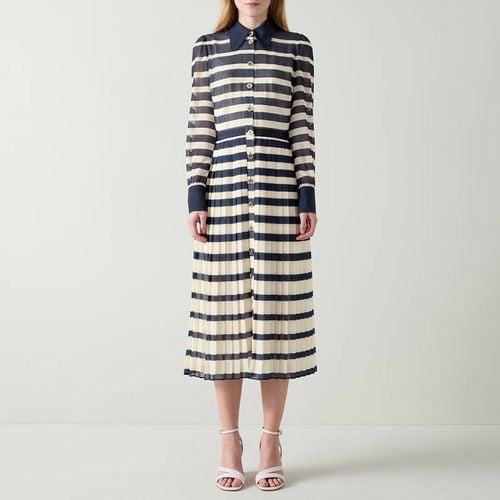 Navy/Cream Stripe Tallis Dress - L K Bennett - Modalova