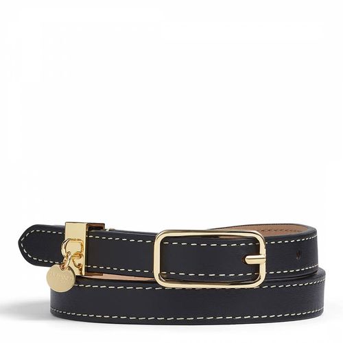 Molly Black Leather Skinny Belt - L K Bennett - Modalova