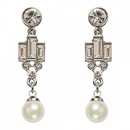 Kiara Crystal and Pearl Art Deco-Style Earrings - L K Bennett - Modalova