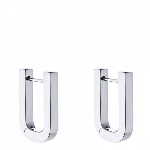 Silver Silver Chunky Square Hoops - Otiumberg - Modalova